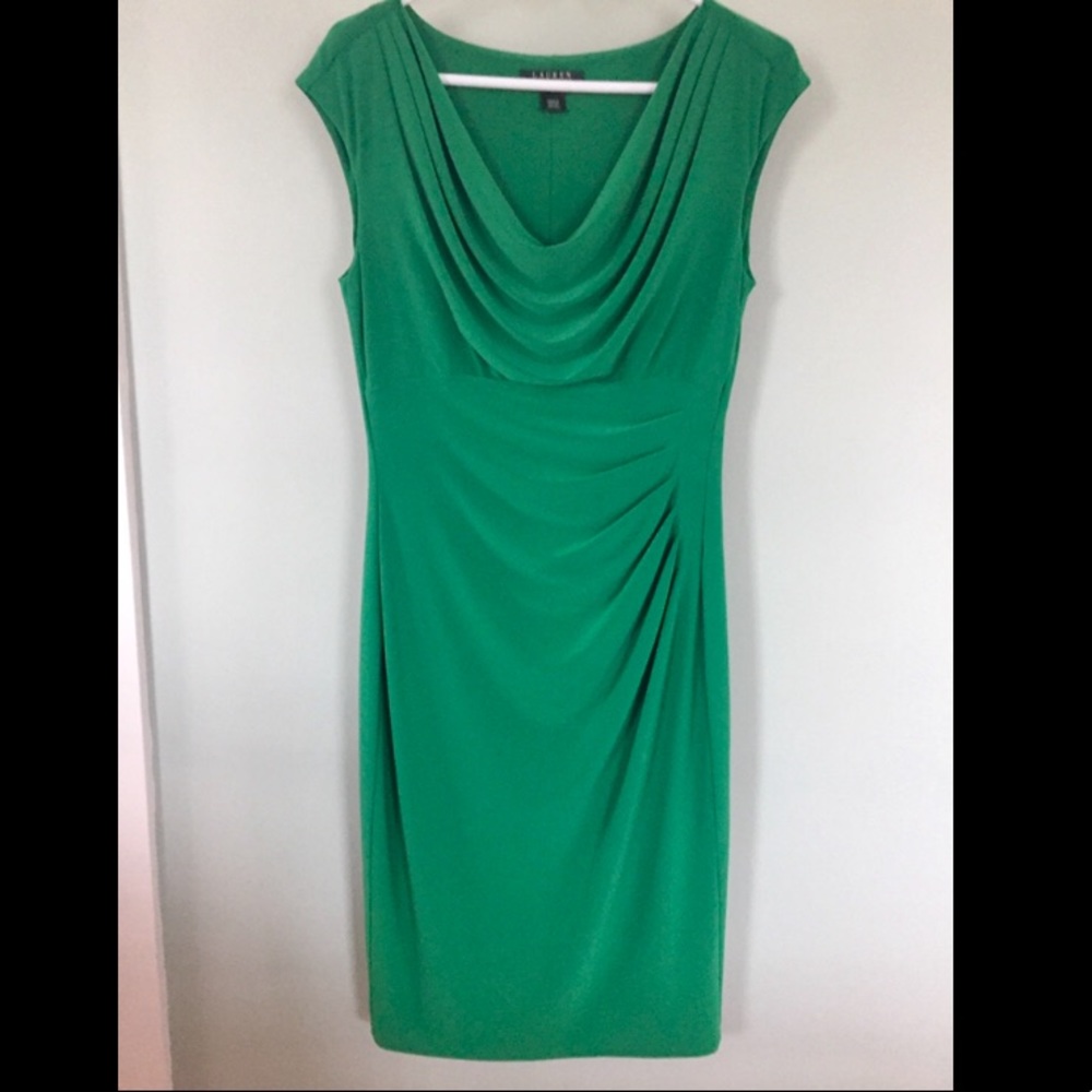 Calvin Klein green jersey dress